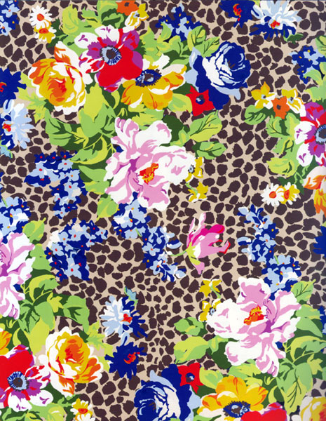 SNOW LEOPARD FLORAL
